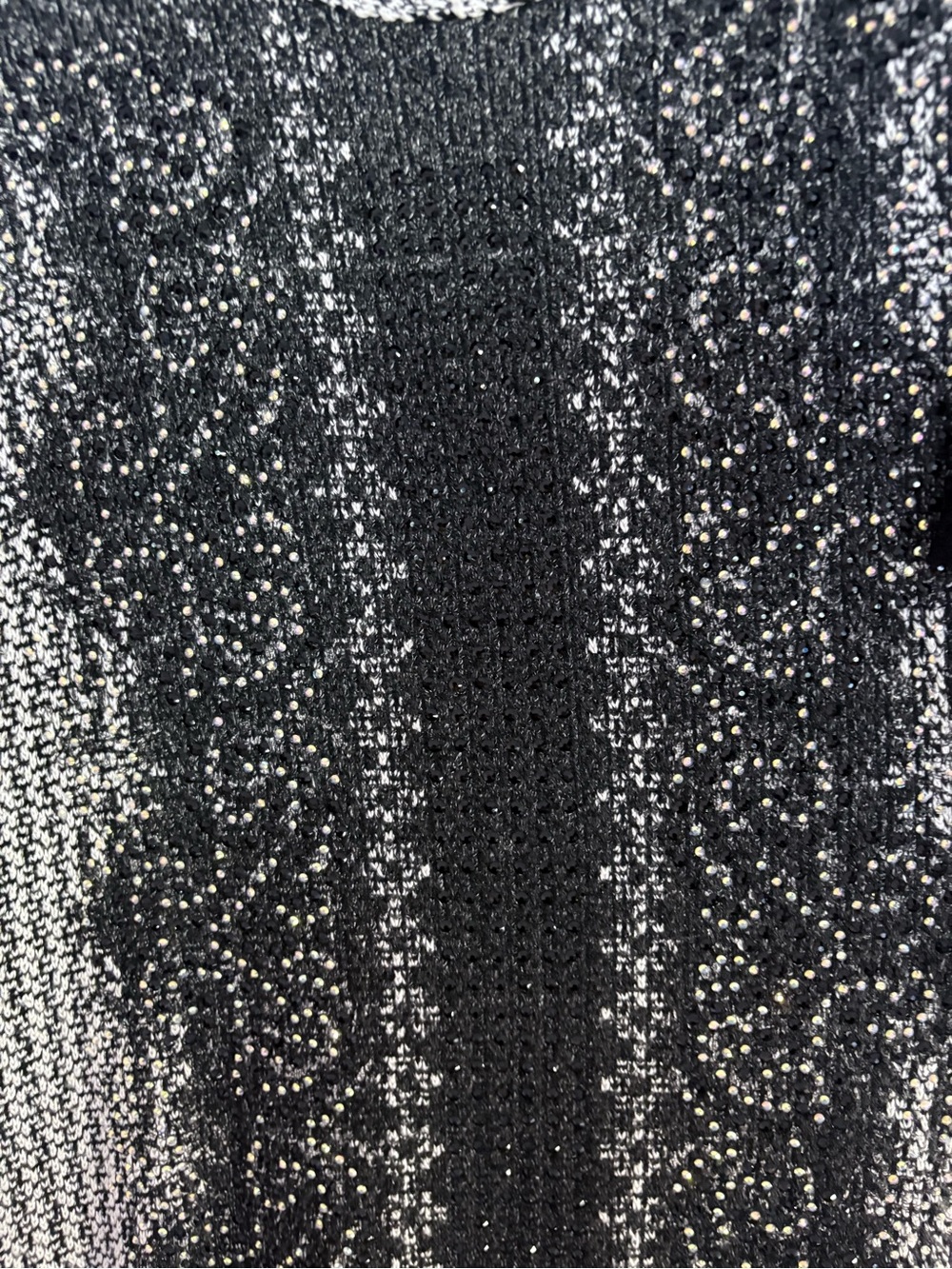 Vocal Black and White Marled Knit Top - Picture 2 of 6